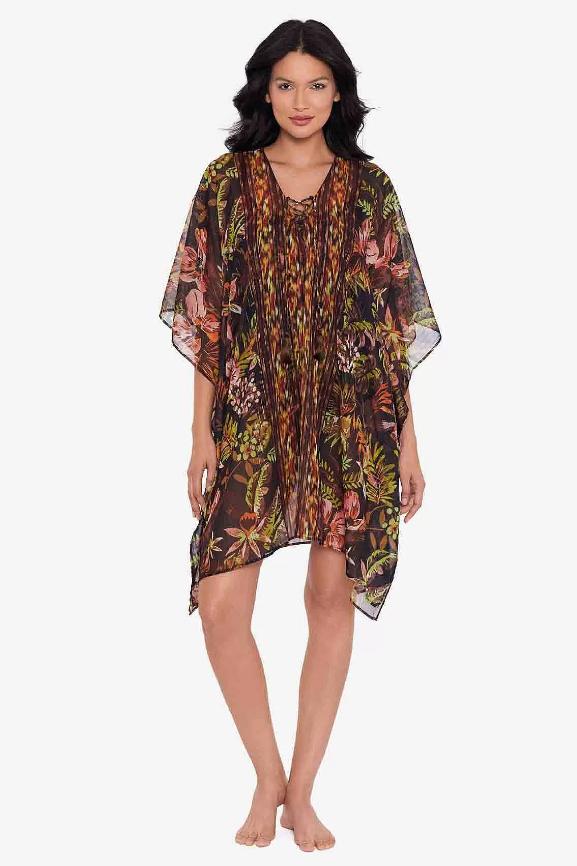 Miraclesuit Cover-Ups<Botanico Caftan Zwembedekking Zwart/Multi