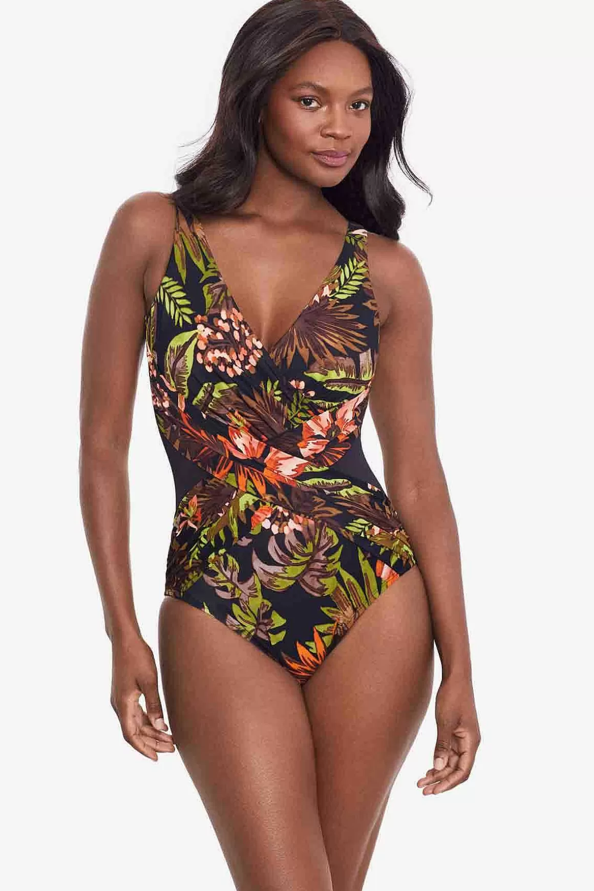 Miraclesuit Een Stuk<Botanico Crossover Badpak Uit Een Stuk Zwart/Multi