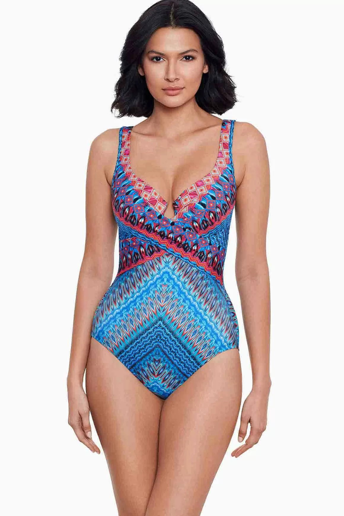 Miraclesuit Een Stuk<Casablanca Criss Cross Escape Badpak Uit Een Stuk Blauw