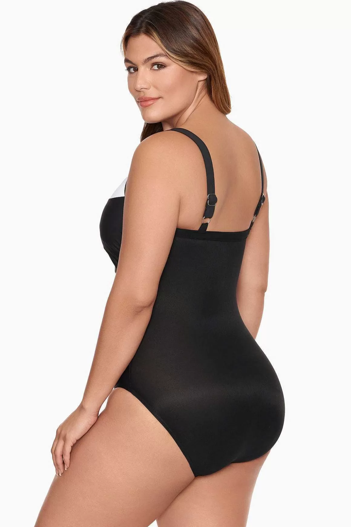 Miraclesuit Een Stuk<Colorblock Kara Eendelig Badpak Dd-Cup Zwart Wit