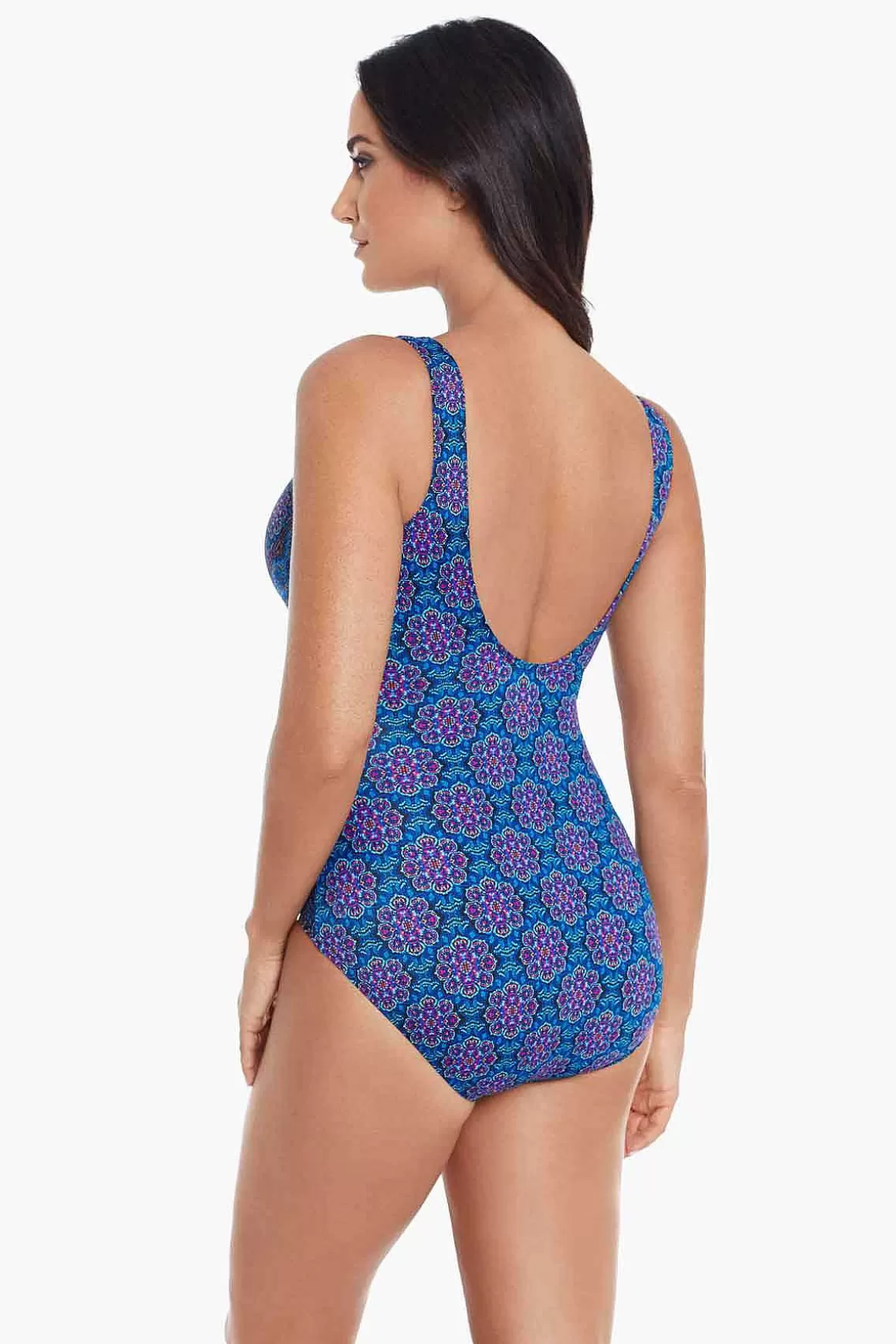 Miraclesuit Een Stuk<Danube Bleu Criss Cross Escape Zwempak Uit Een Stuk Multi