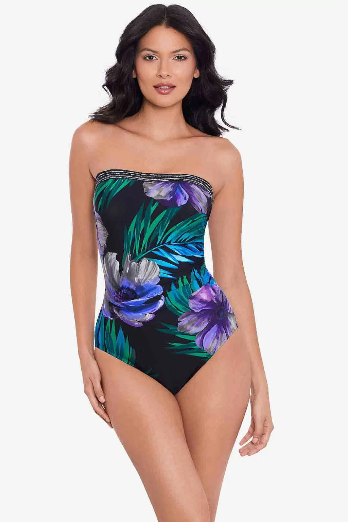 Miraclesuit Bandeau<Flora Aura Avanti Badpak Uit Een Stuk Zwart/Multi