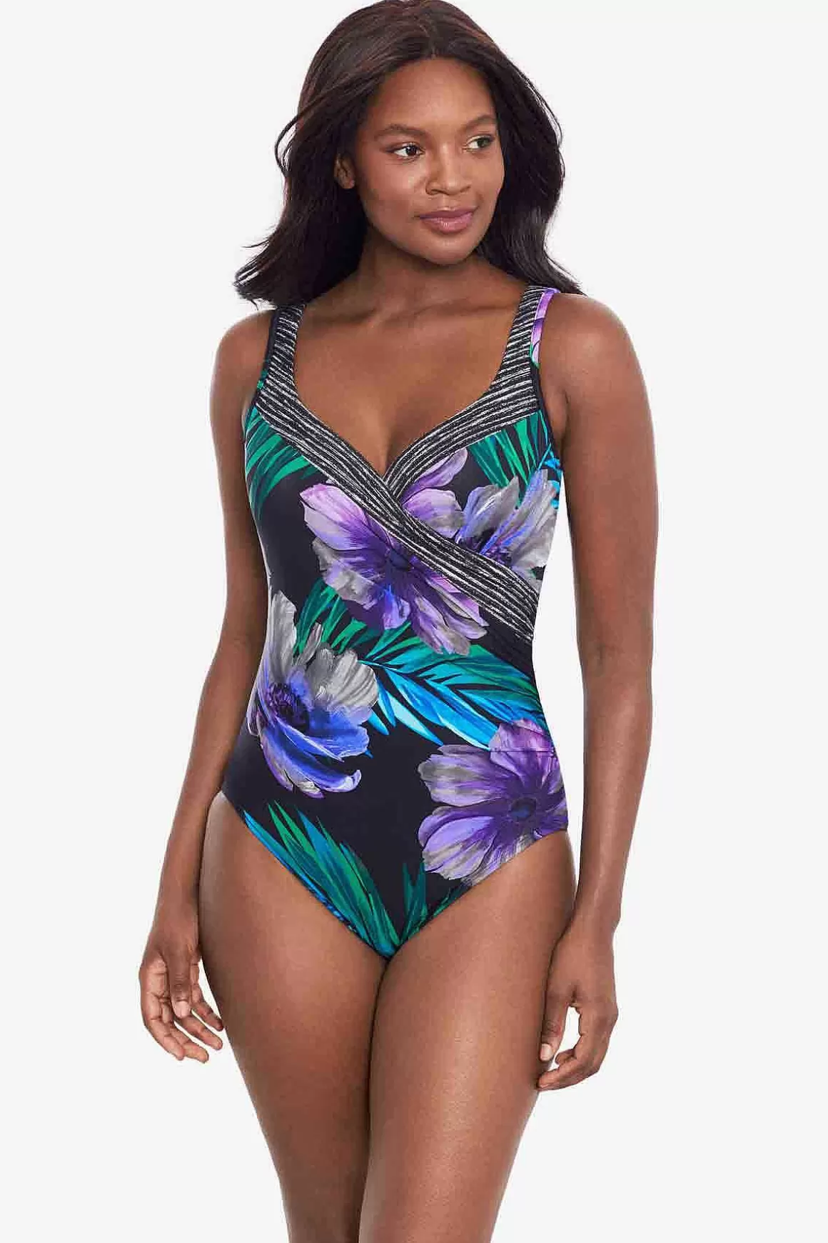 Miraclesuit Een Stuk<Flora Aura Het Is Een Wikkelbadpak Uit Een Stuk Zwart/Multi