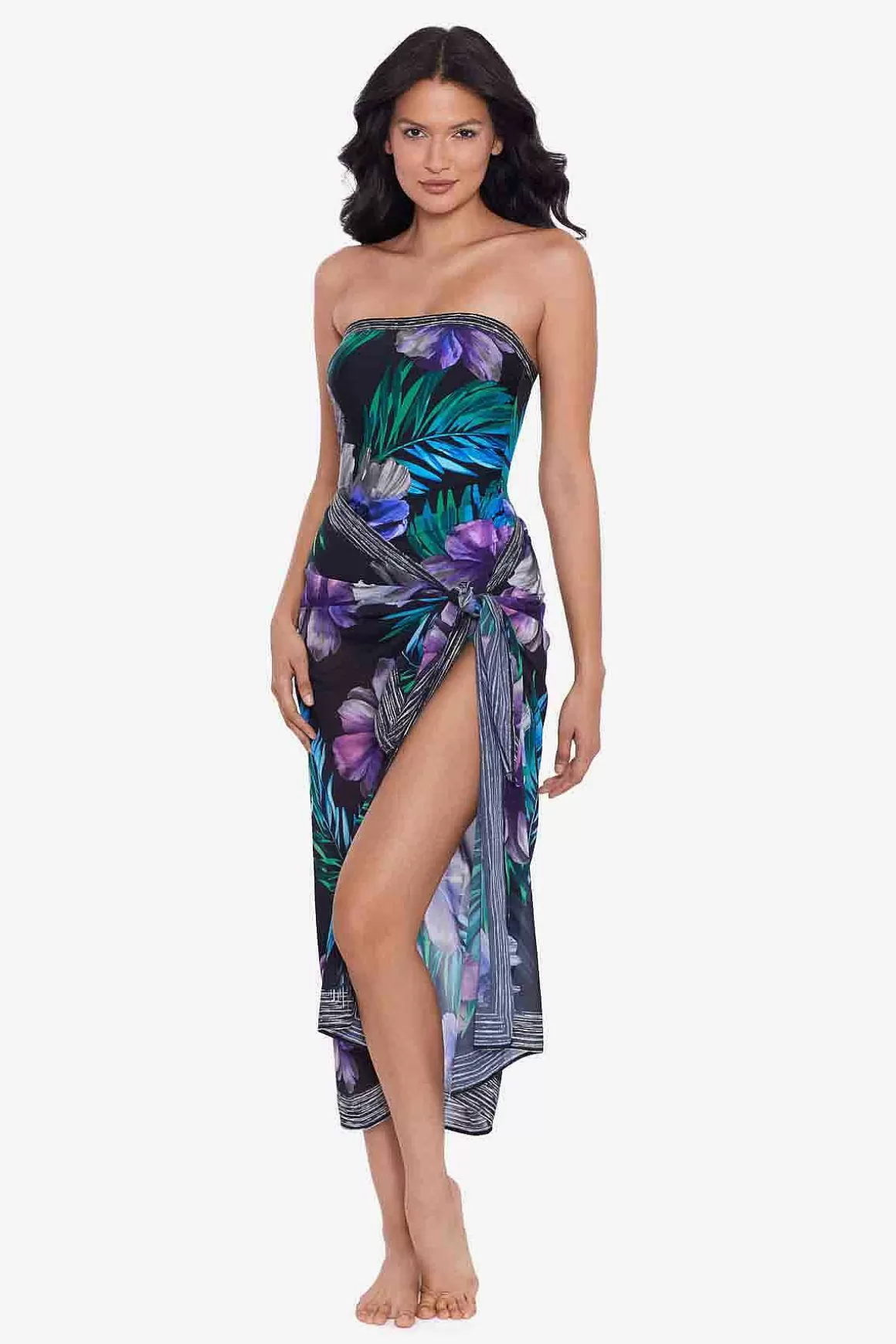 Miraclesuit Cover-Ups<Flora Aura Sjaal Pareo Swim Cover Up Zwart/Multi