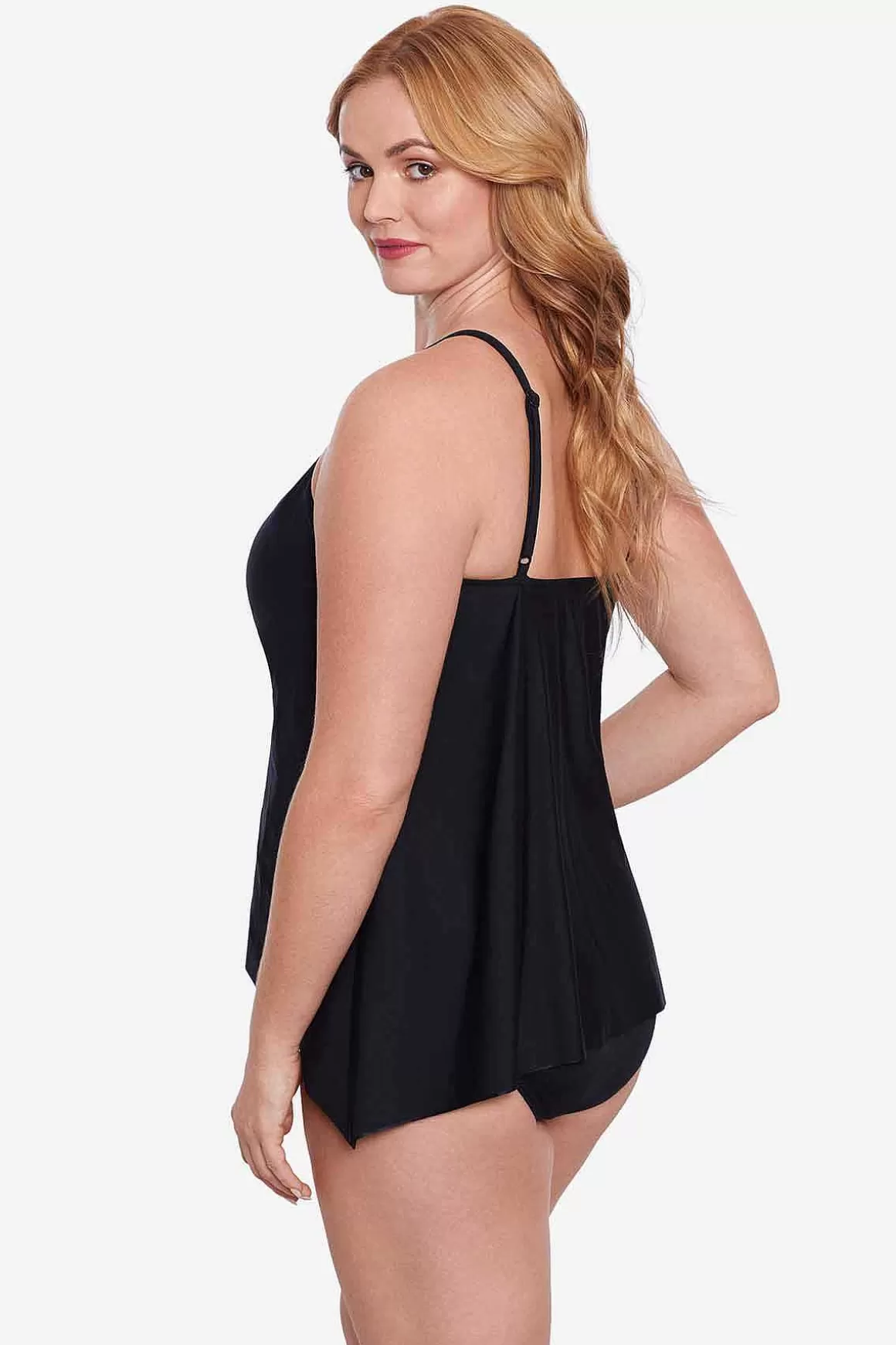 Miraclesuit Tankini-Topjes<Grote Maat Precioso Kijkgaatje Tankinitop Zwart/Multi