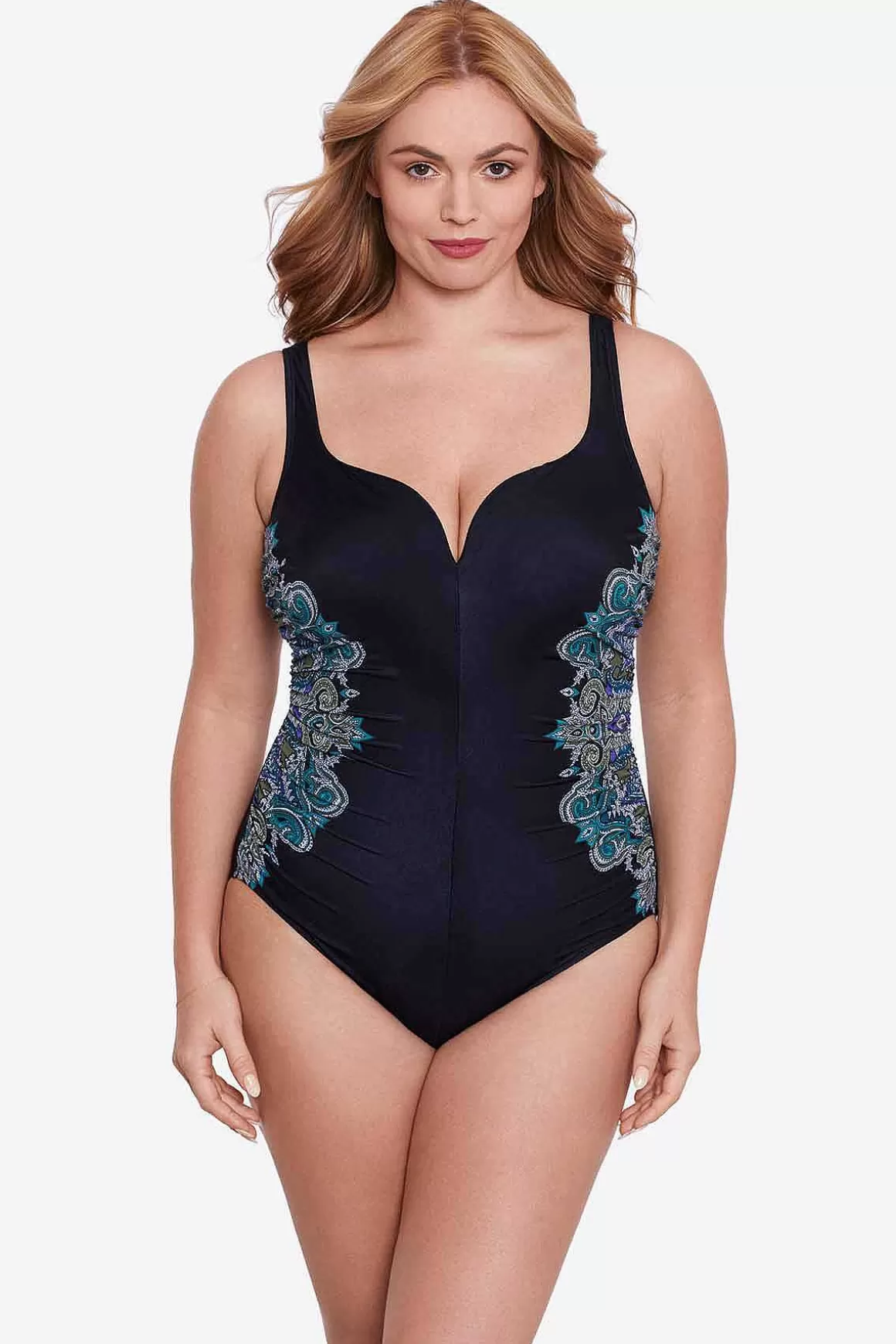 Miraclesuit Een Stuk<Grote Maat Precioso Temptress Badpak Uit Een Stuk Zwart/Multi