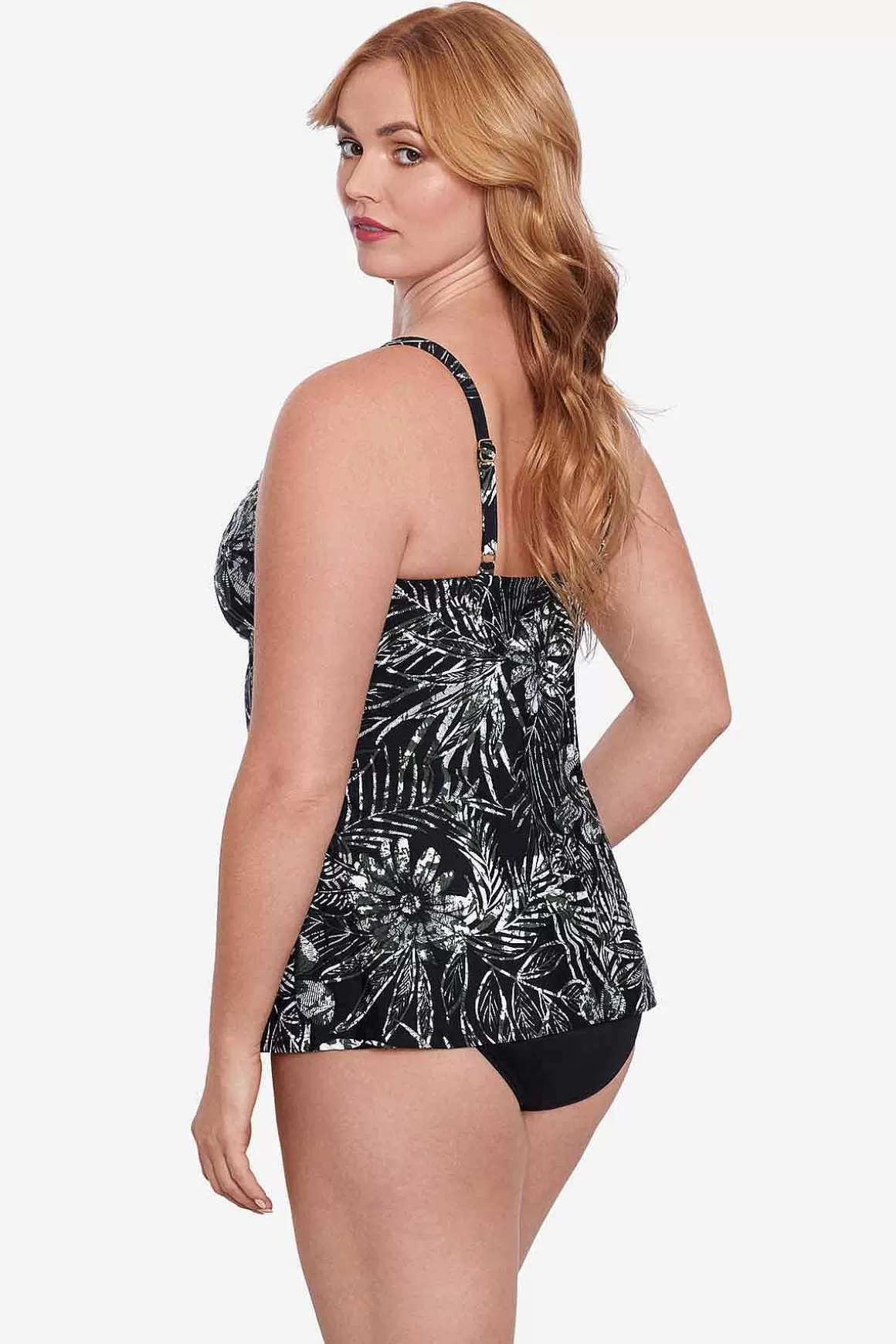 Miraclesuit Tankini-Topjes<Grote Maat Zahara Love Knot Tankinitop Zwart/Multi