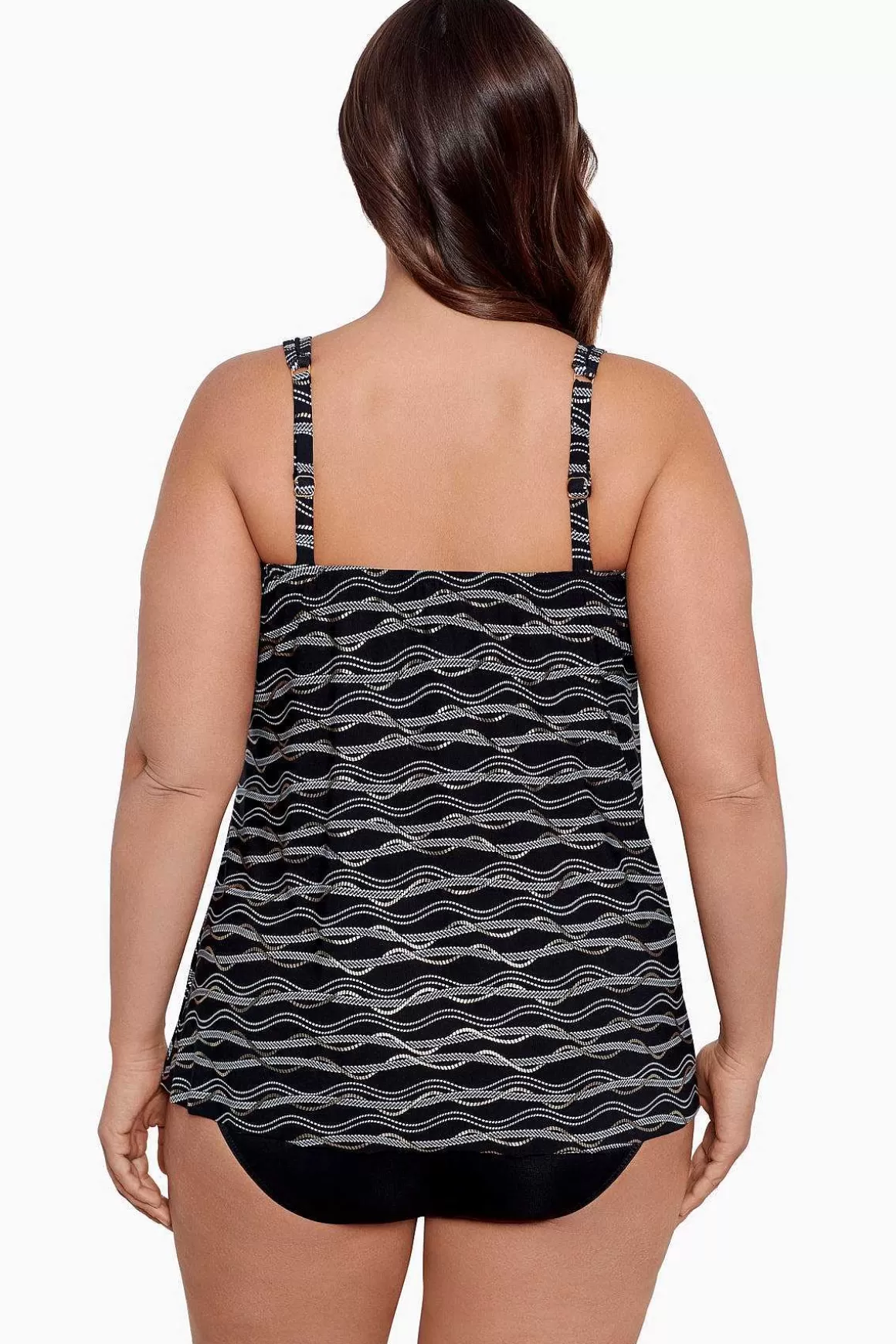 Miraclesuit Tankini-Topjes<Grote Maten Gekoppeld In Mirage Tankinitop Zwart/Multi