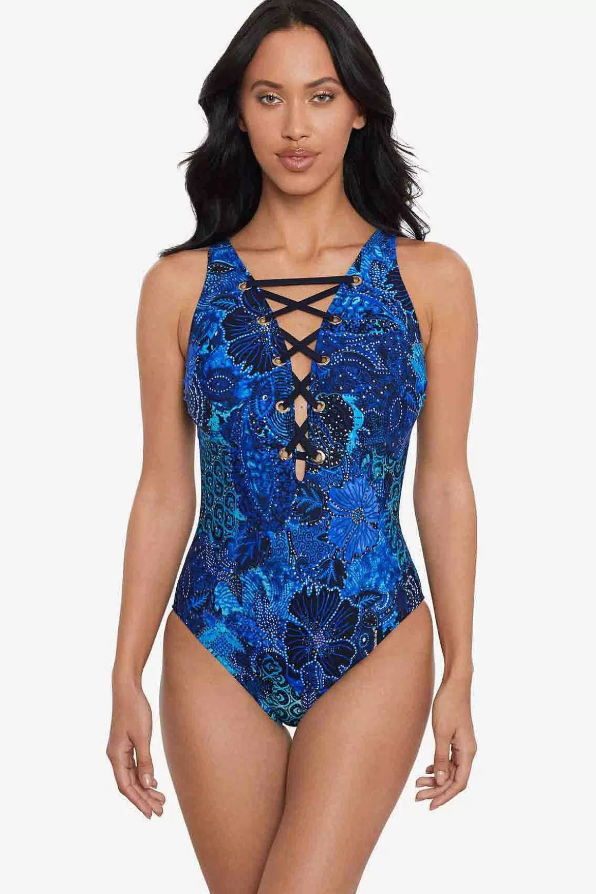 Miraclesuit Een Stuk<Juwelen In De Nijl Steffi Badpak Uit Een Stuk Blauw/Multi