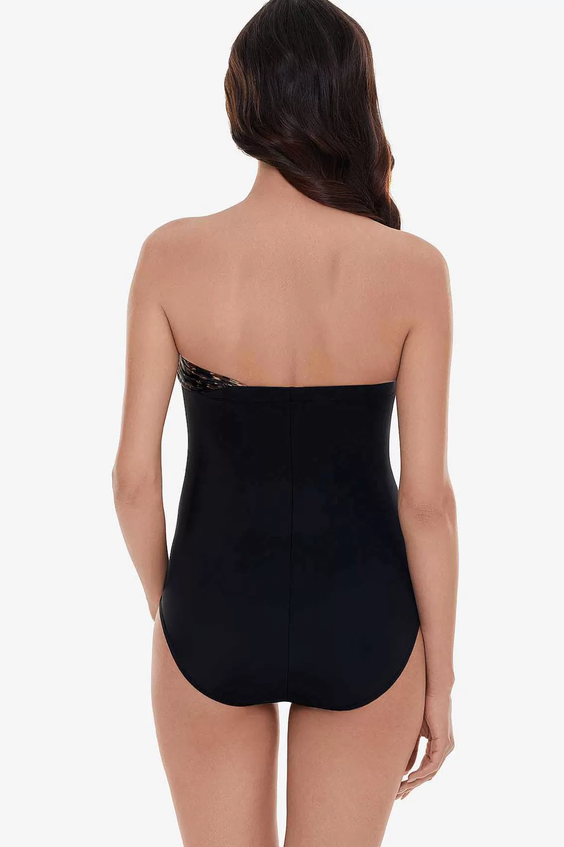 Miraclesuit Bandeau<La Paz Godin Badpak Uit Een Stuk Zwart Bruin