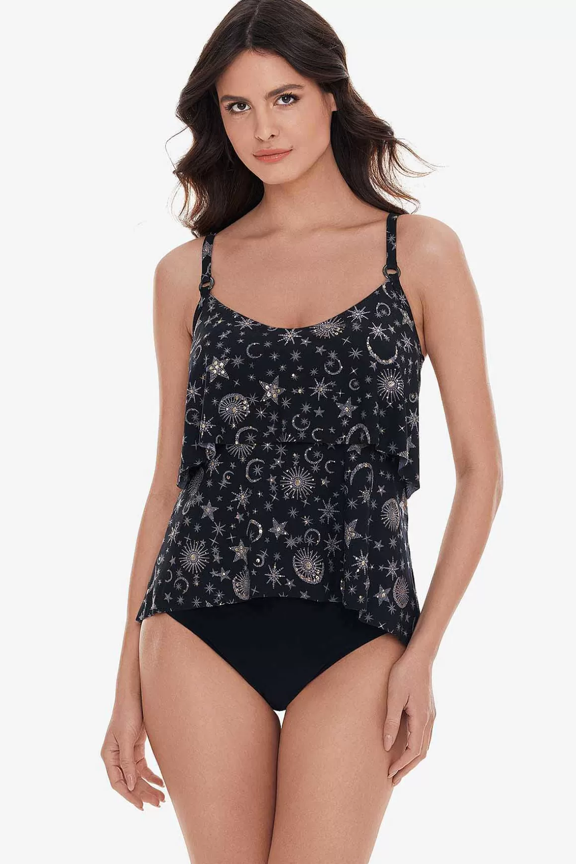 Miraclesuit Tankini-Topjes<Lucky Stars Grace Tankinitop Zwart Goud