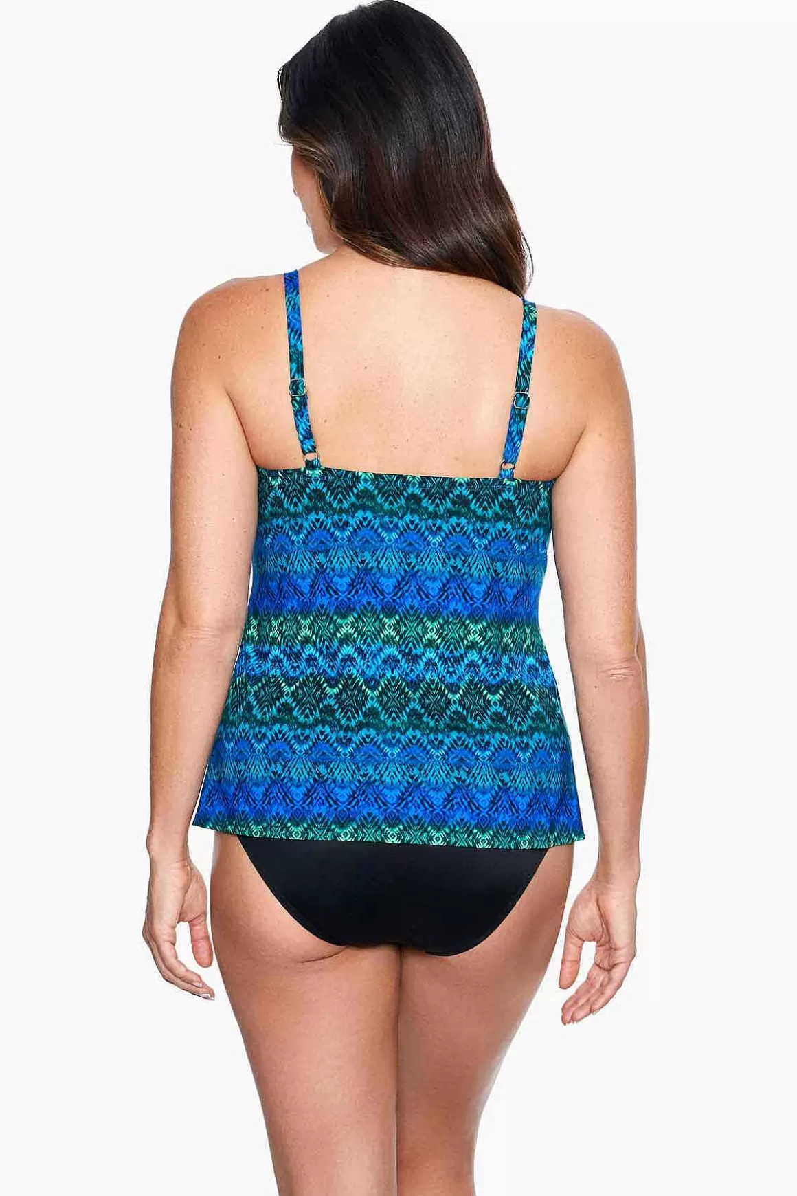 Miraclesuit Tankini-Topjes<Ocean Ombre Love Knot Tankinitop Dd-Cup Blauw/Multi