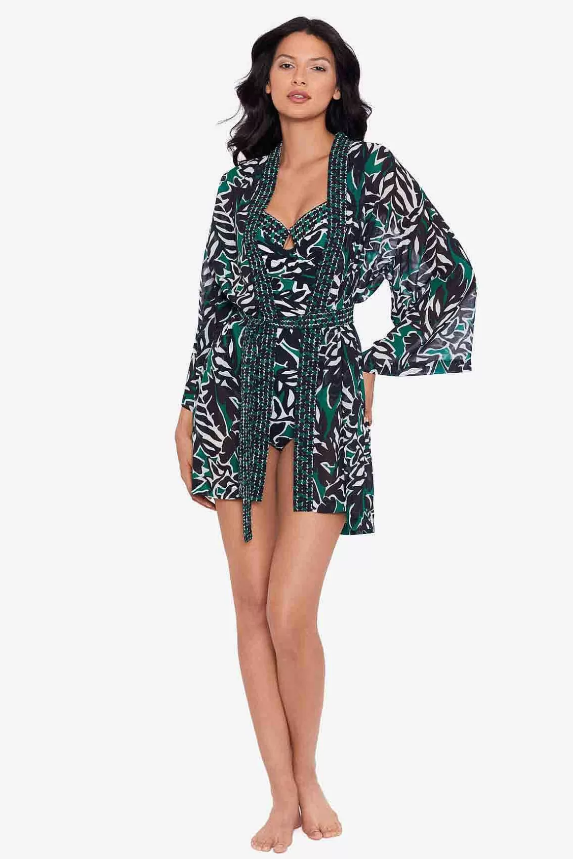 Miraclesuit Cover-Ups<Palma Verde Kimono Zwembedekking Zwart/Multi