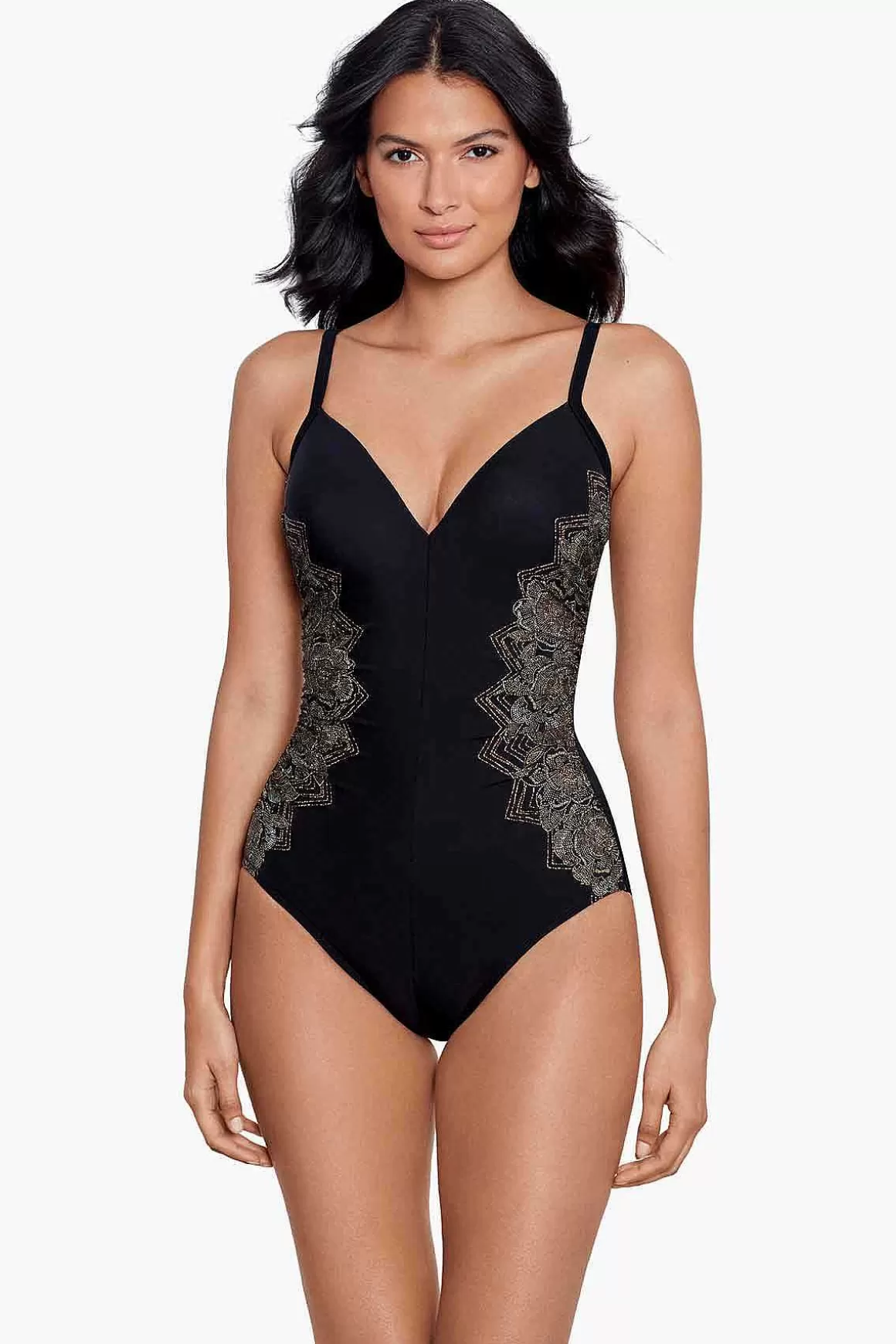 Miraclesuit Een Stuk<Petal Pusher Temptation Zwempak Uit Een Stuk Zwart/Multi