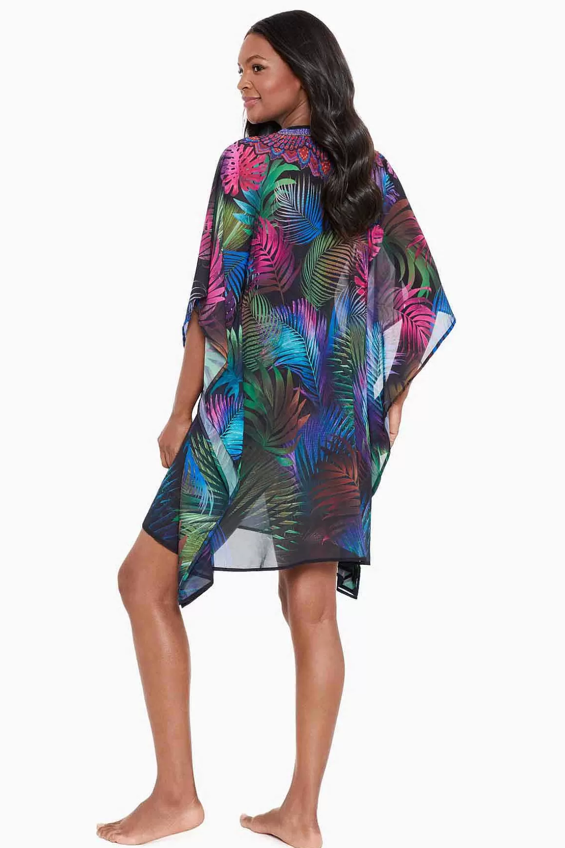 Miraclesuit Cover-Ups<Pixel Palmas Kaftan Zwemkleding Zwart/Multi