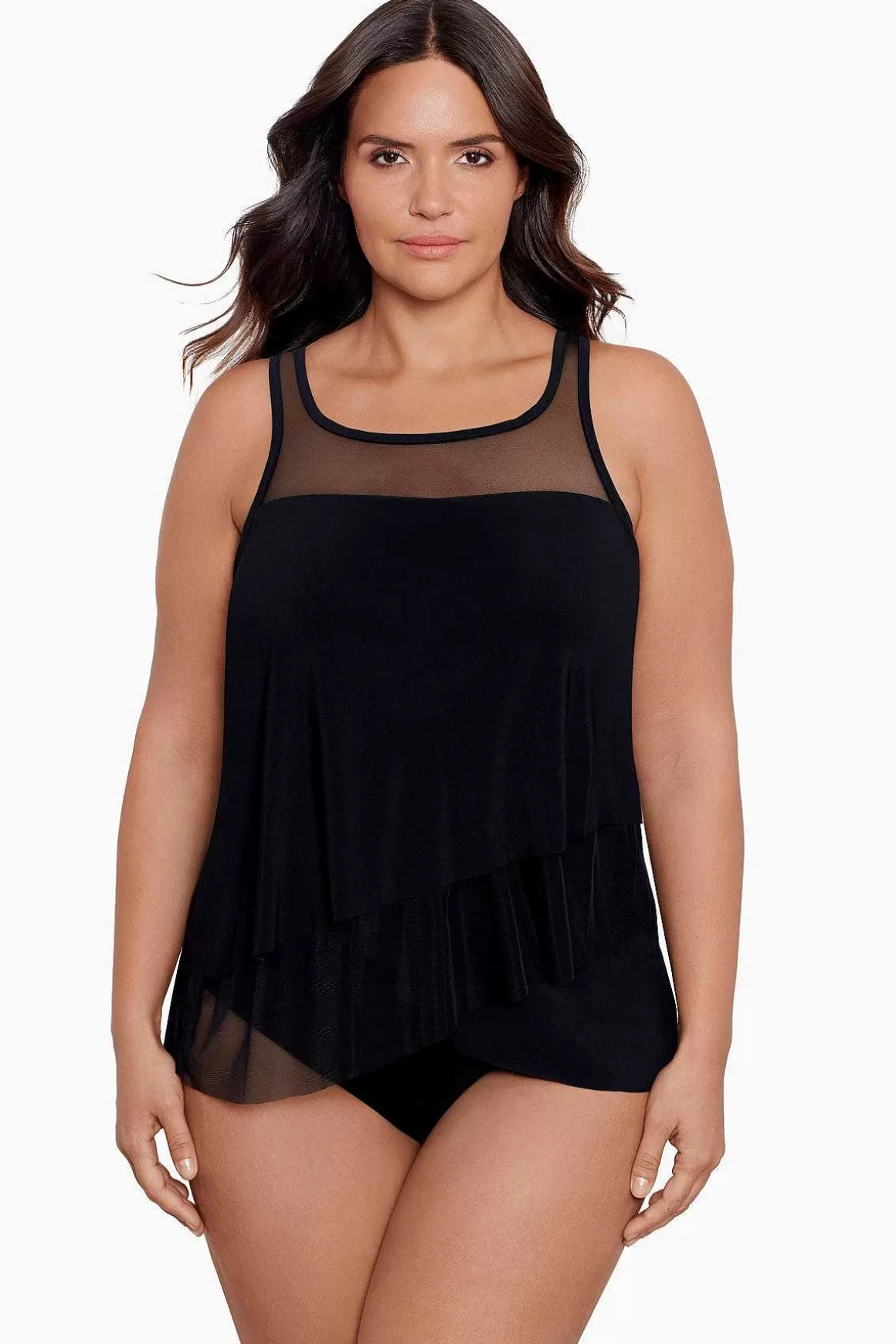 Miraclesuit Tankini-Topjes<Plus Size Illusionisten Mirage Tankinitop Met Beugel Zwart