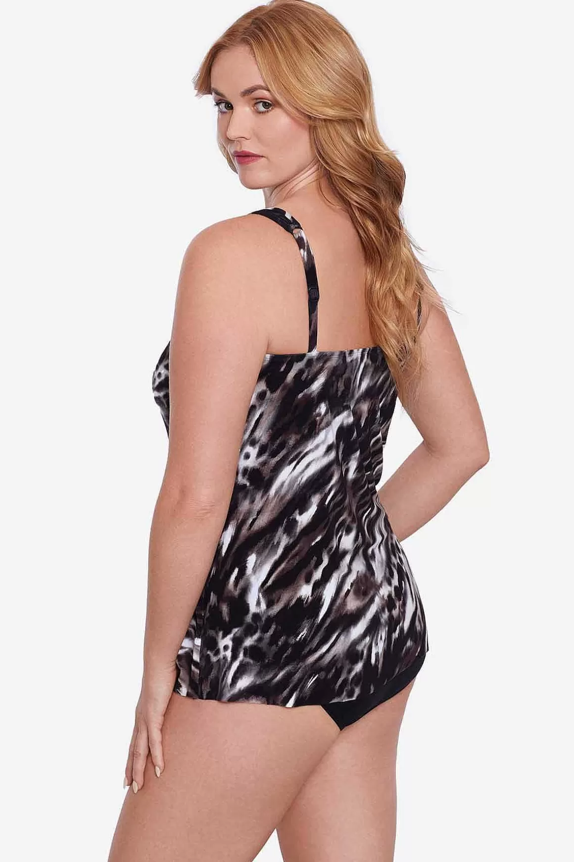 Miraclesuit Tankini-Topjes<Plus Size Tempest Mirage Tankinitop Zwart Bruin