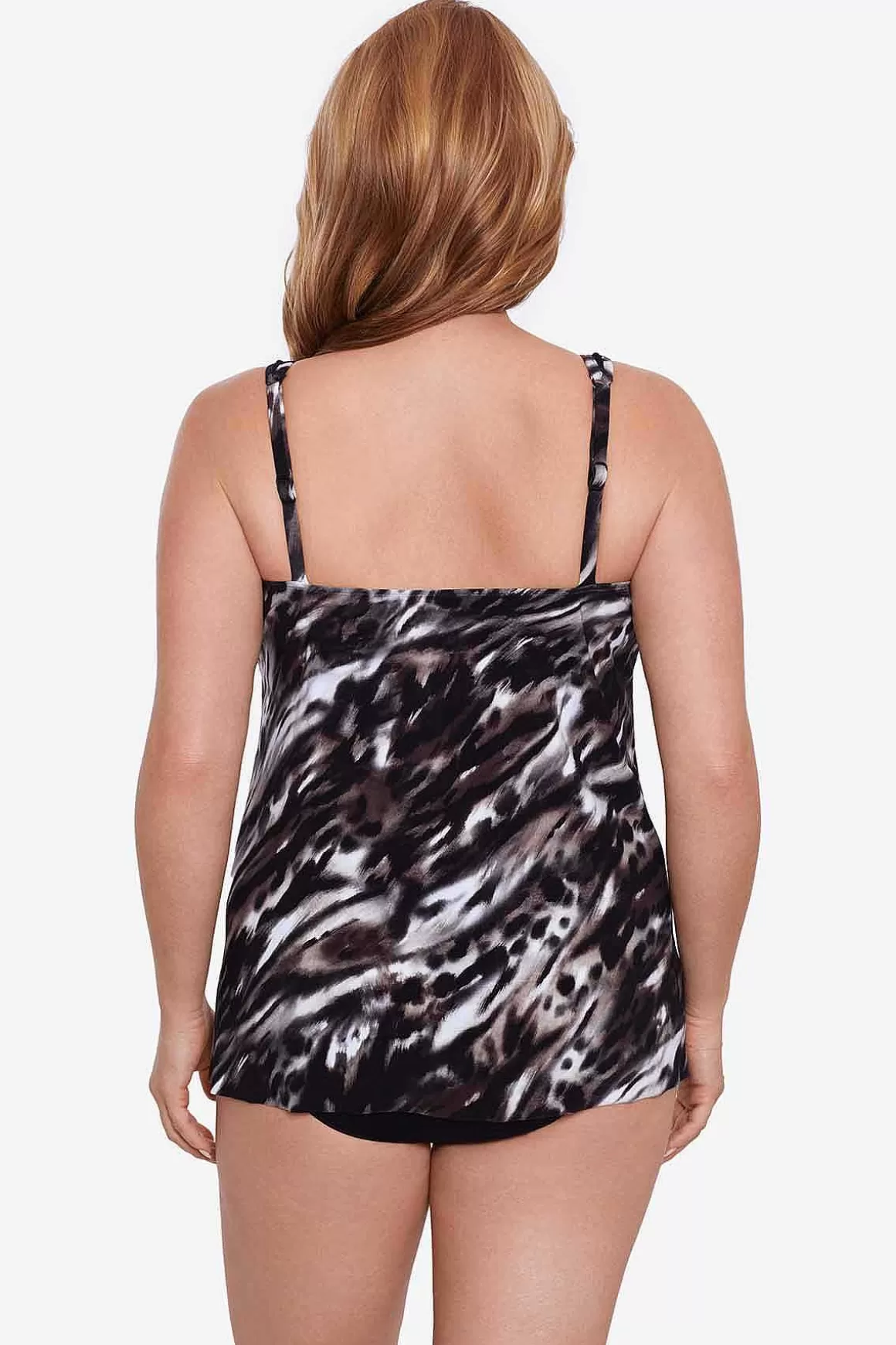 Miraclesuit Tankini-Topjes<Plus Size Tempest Mirage Tankinitop Zwart Bruin