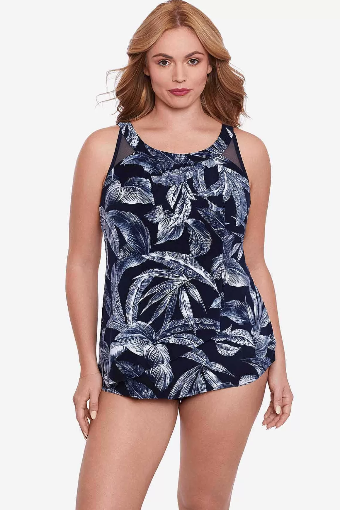 Miraclesuit Tankini-Topjes<Plus Size Tropica Toile Ursula Tankinitop Middernacht