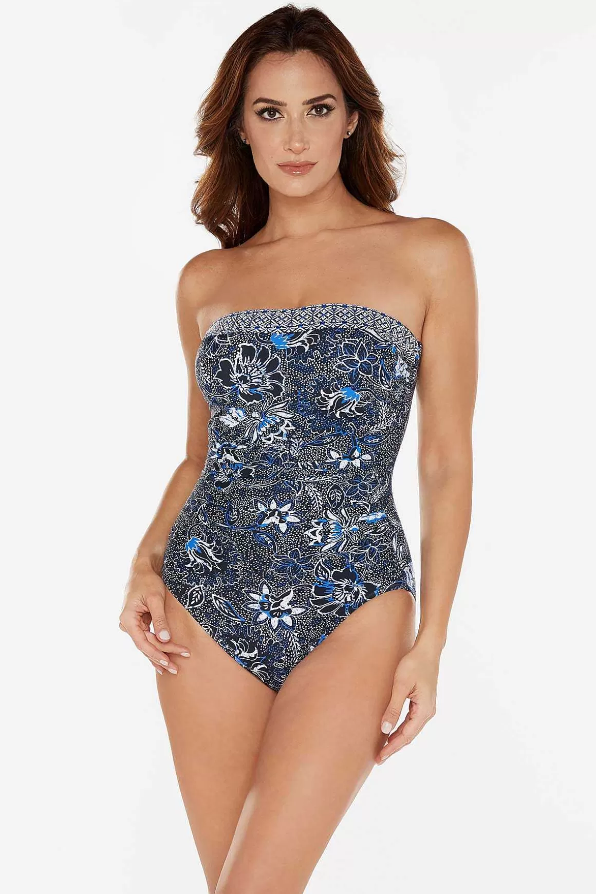 Miraclesuit Bandeau<Provenace D'Ur Avanti Bandeau-Badpak Met Lang Torso Uit Een Stuk Blauw