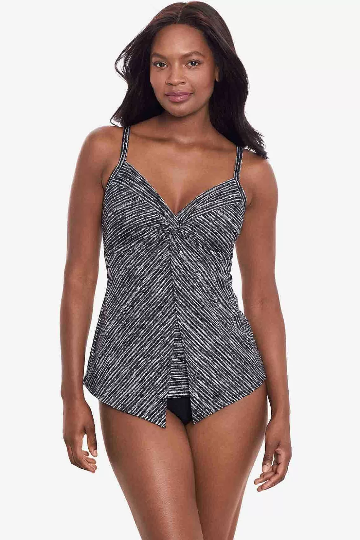 Miraclesuit Tankini-Topjes<Seleniet Love Knot Tankinitop Zwart Wit