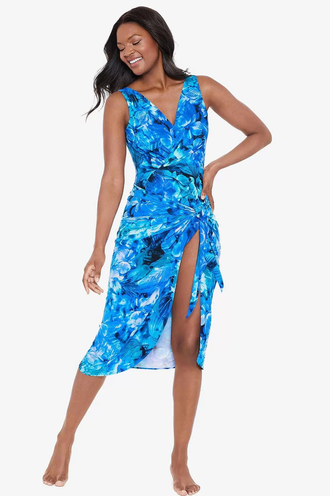 Miraclesuit Cover-Ups<Sous Marine Lange Sarong Zwembedekking Blauw/Multi