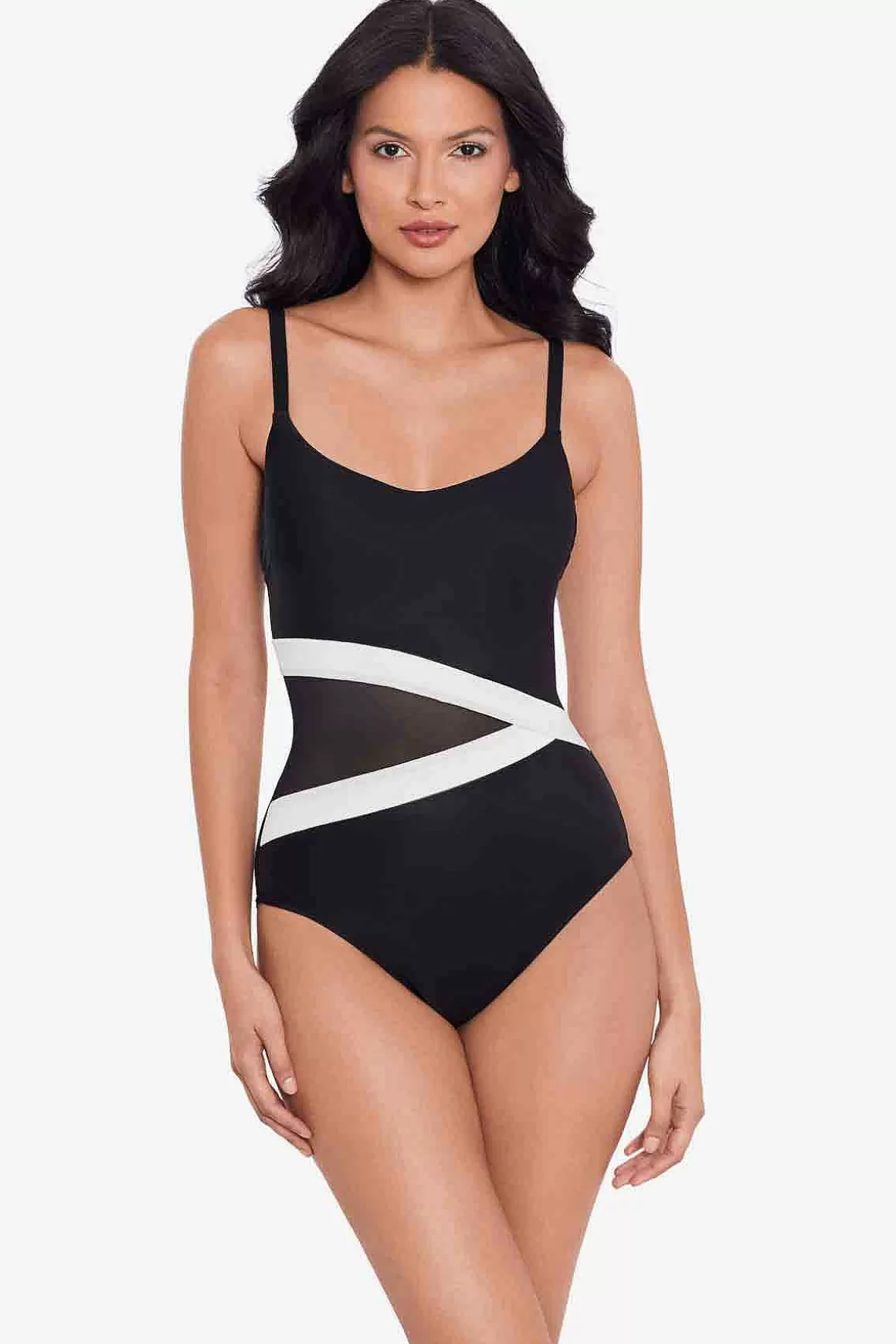 Miraclesuit Een Stuk<Spectra Lyra Badpak Uit Een Stuk Zwart Wit