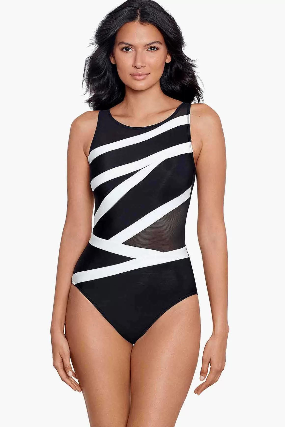 Miraclesuit Een Stuk<Spectra Somerpointe Badpak Uit Een Stuk Zwart Wit