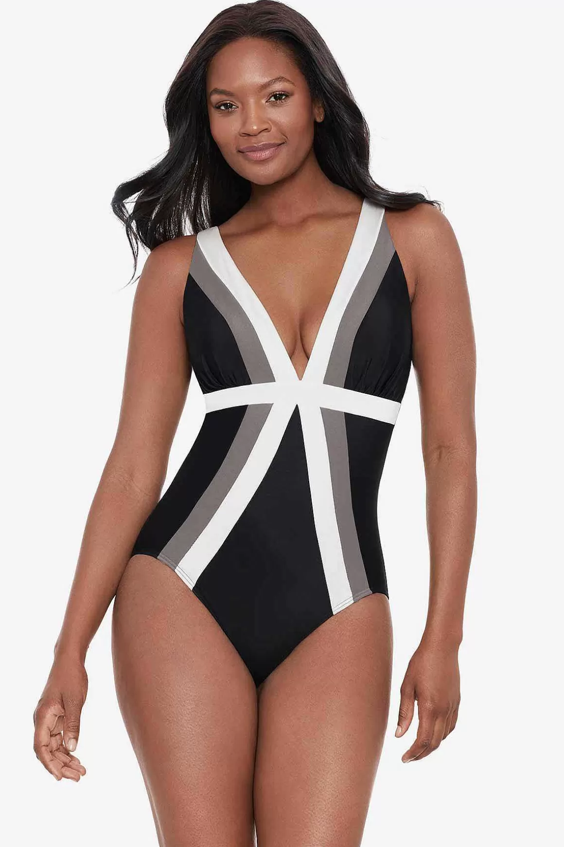 Miraclesuit Een Stuk<Spectra Trilogy Badpak Uit Een Stuk Zwart Wit