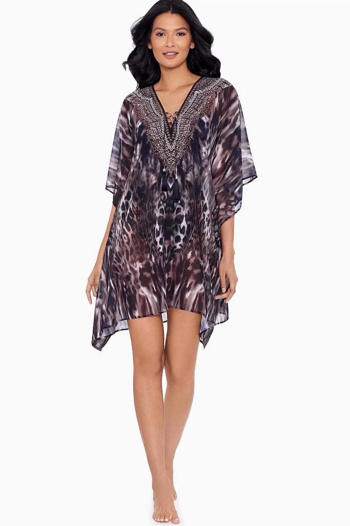 Miraclesuit Cover-Ups<Tempest Kaftan Zwembedekking Zwart Bruin