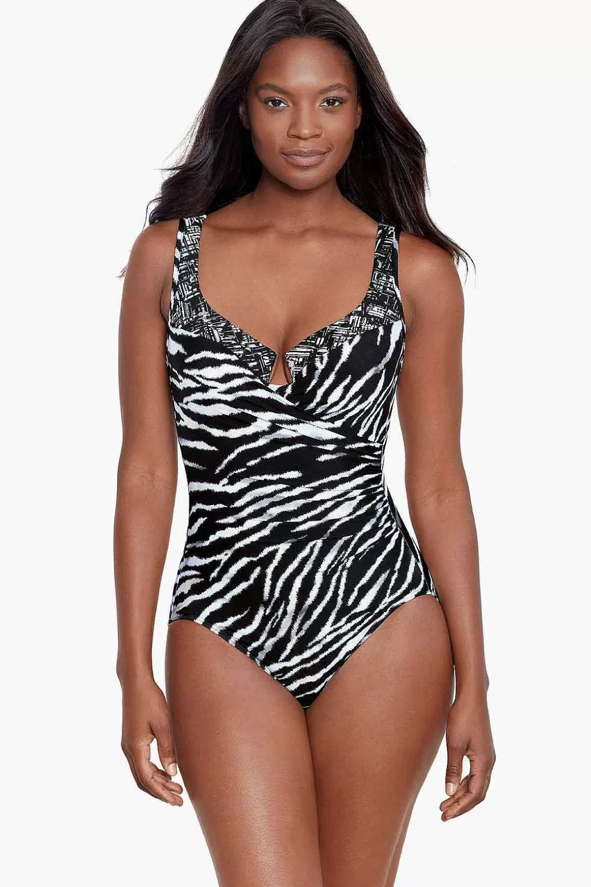 Miraclesuit Een Stuk<Tigre Sombre Escape Zwempak Uit Een Stuk Zwart Wit