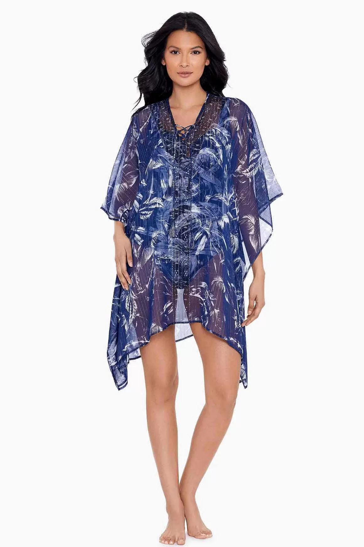 Miraclesuit Cover-Ups<Tropica Toile Caftan Zwembedekking Middernacht