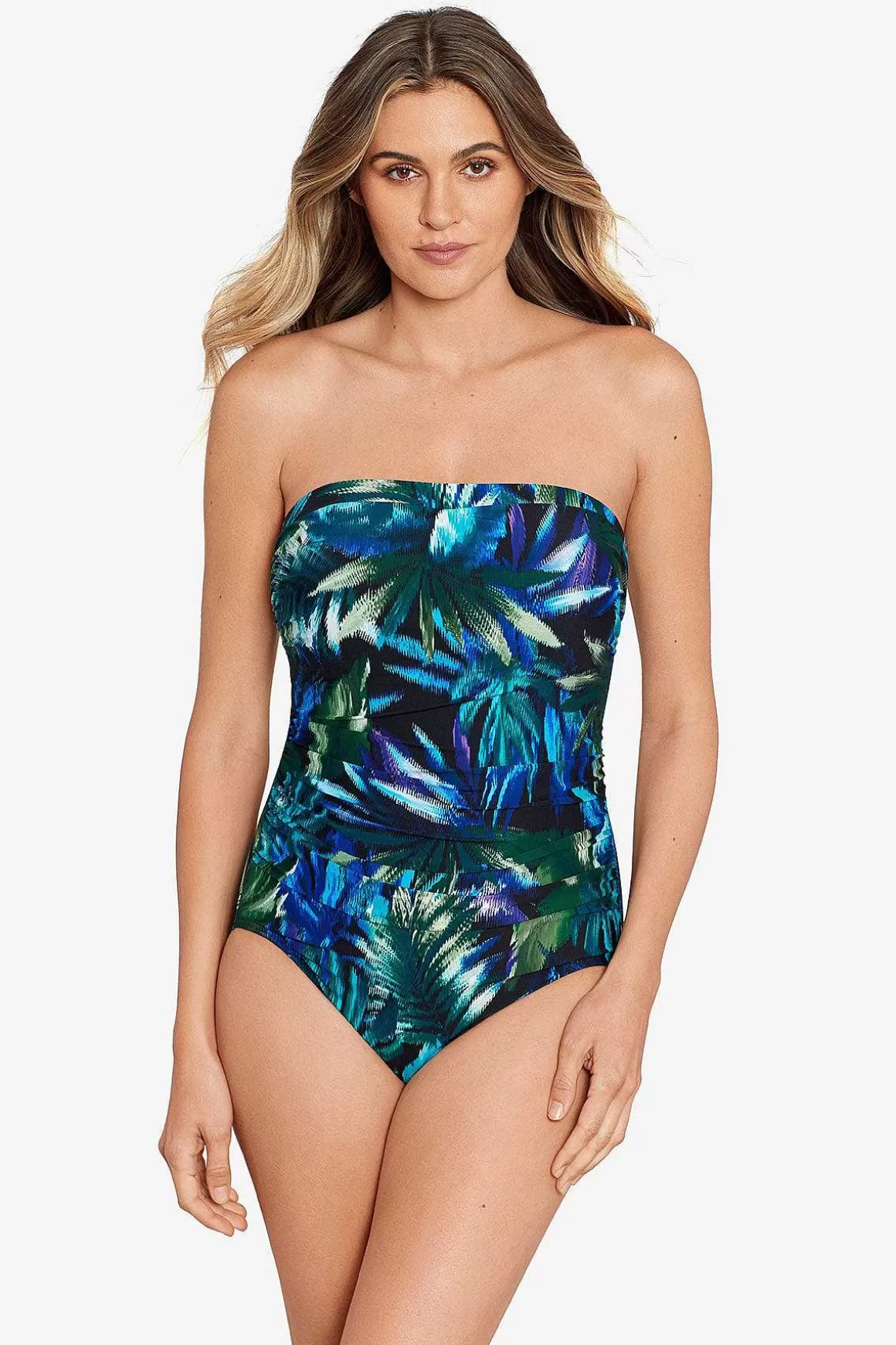 Miraclesuit Een Stuk<Ussepa Avanti Bandeau-Badpak Zwart/Multi