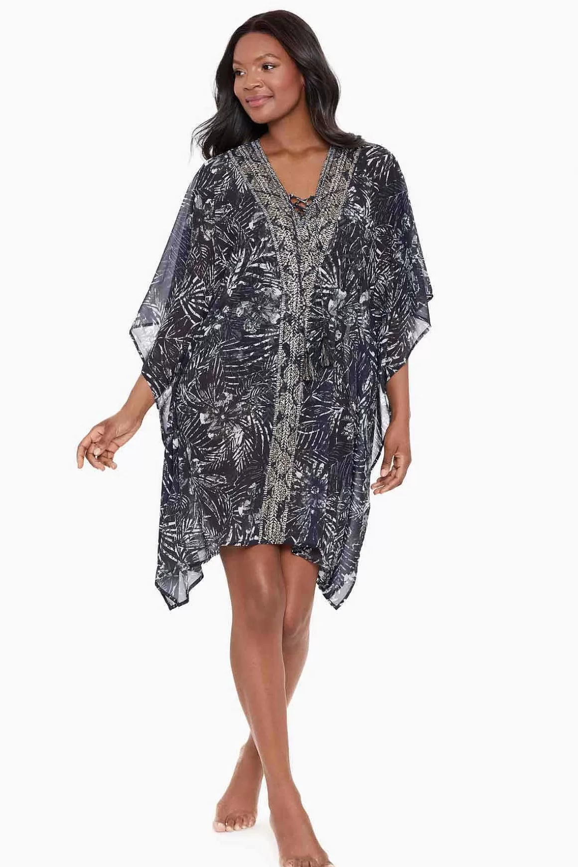 Miraclesuit Cover-Ups<Zahara Kaftan Zwembedekking Zwart/Multi