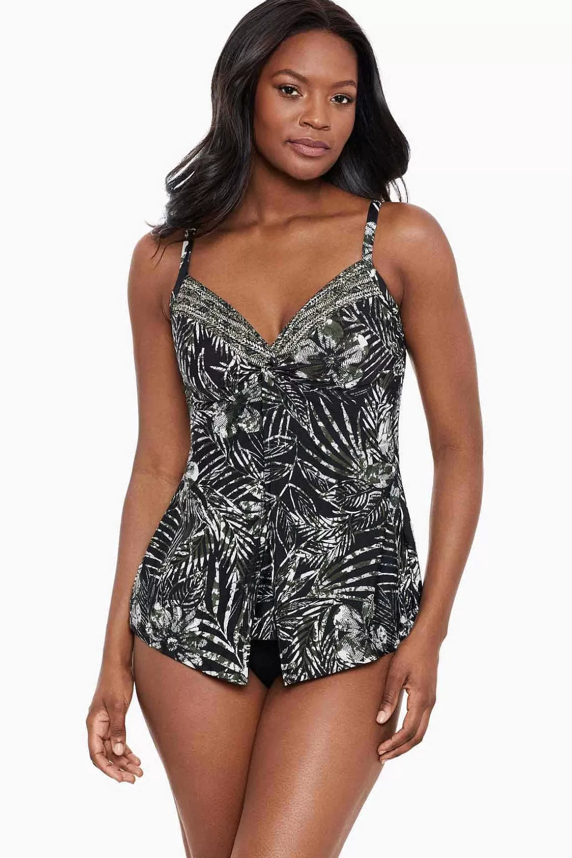 Miraclesuit Tankini-Topjes<Zahara Love Knot Tankinitop Dd-Cup Zwart/Multi