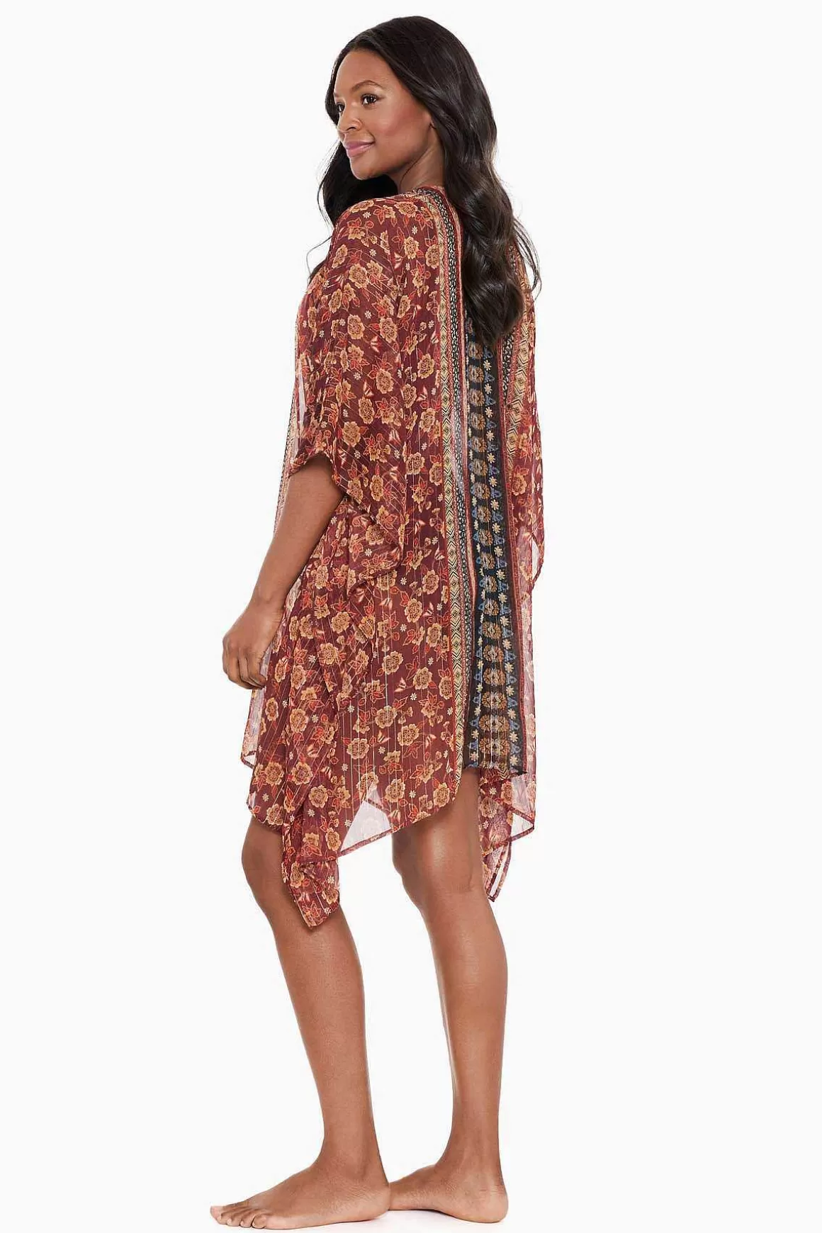 Miraclesuit Cover-Ups<Zwina Kaftan Swim Cover Up Zwart/Multi